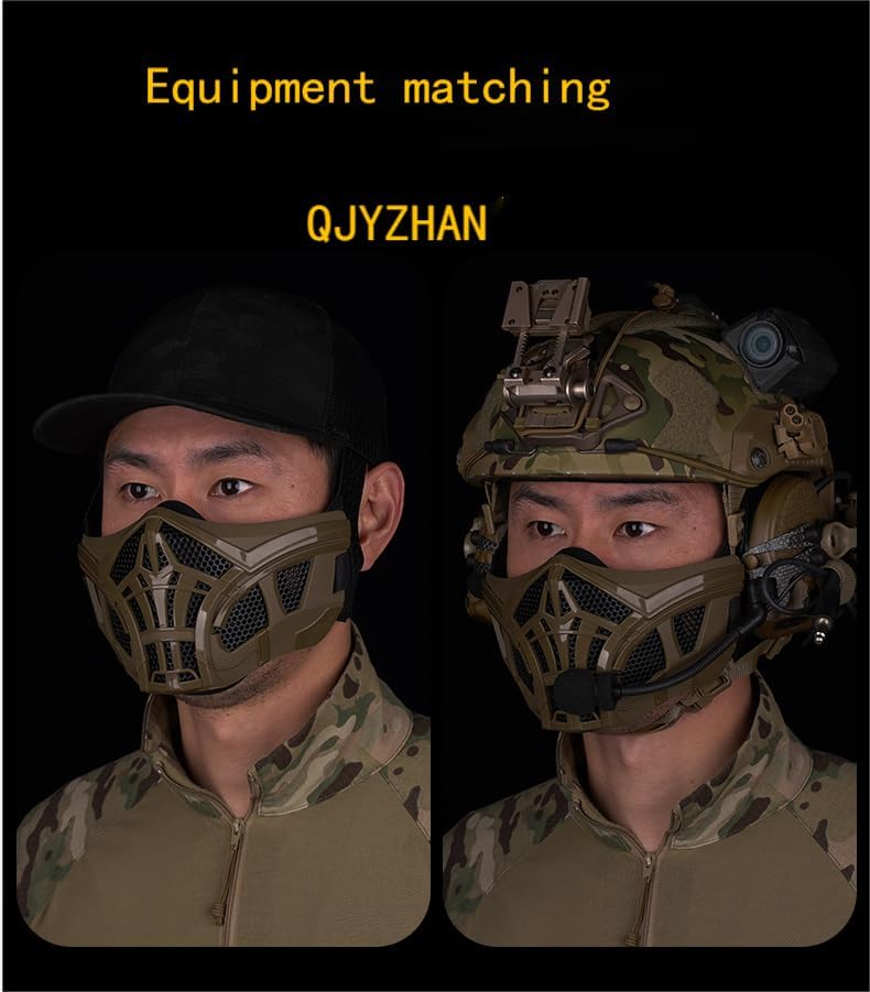 YBJMSFA Tactical Protection Scorpion Half Face Mask ， Airsoft Mask OutdoorTactical Gear for Cs Game Cosplay Hunting Halloween - Image 2